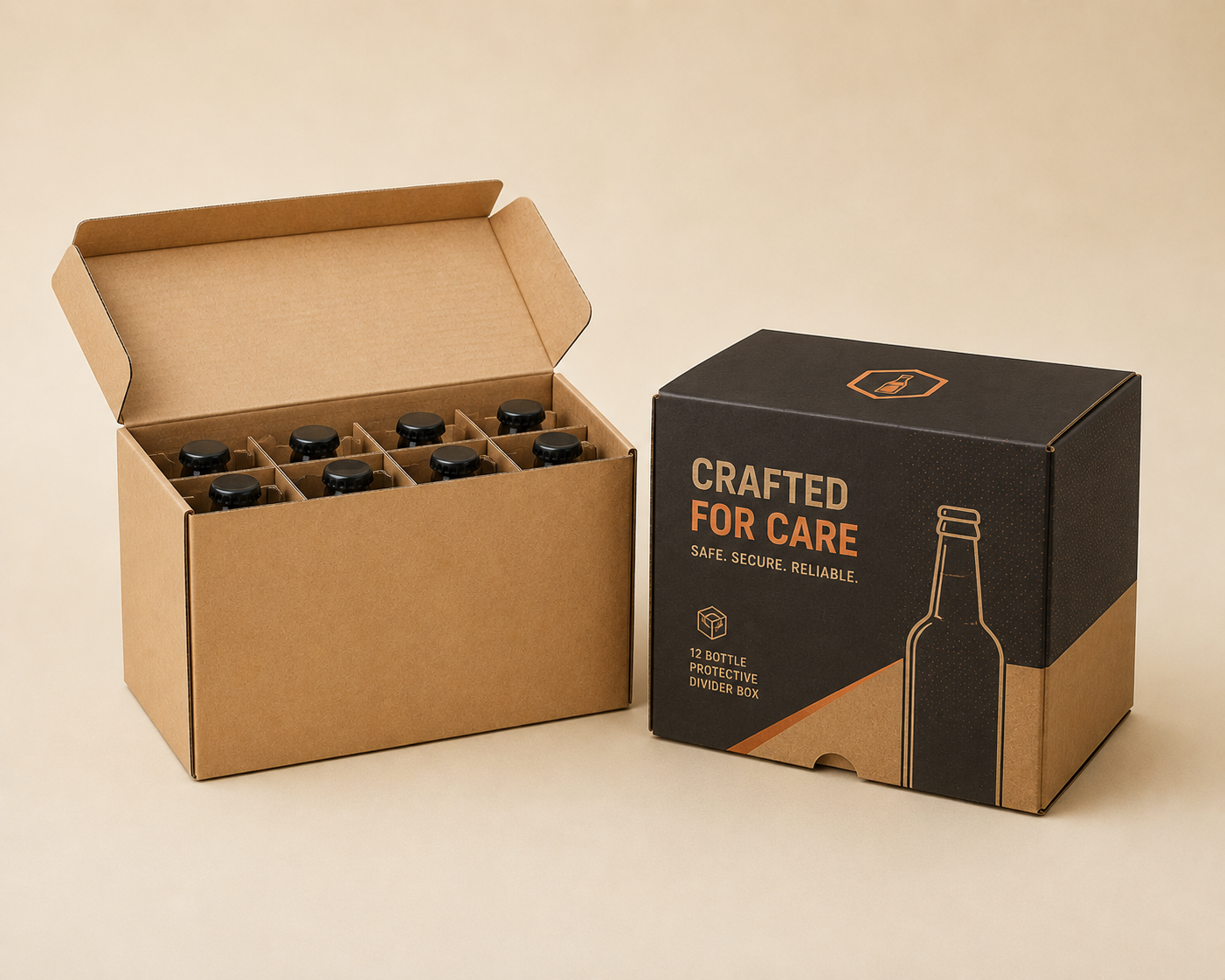 Protective glass divider packaging box UAE