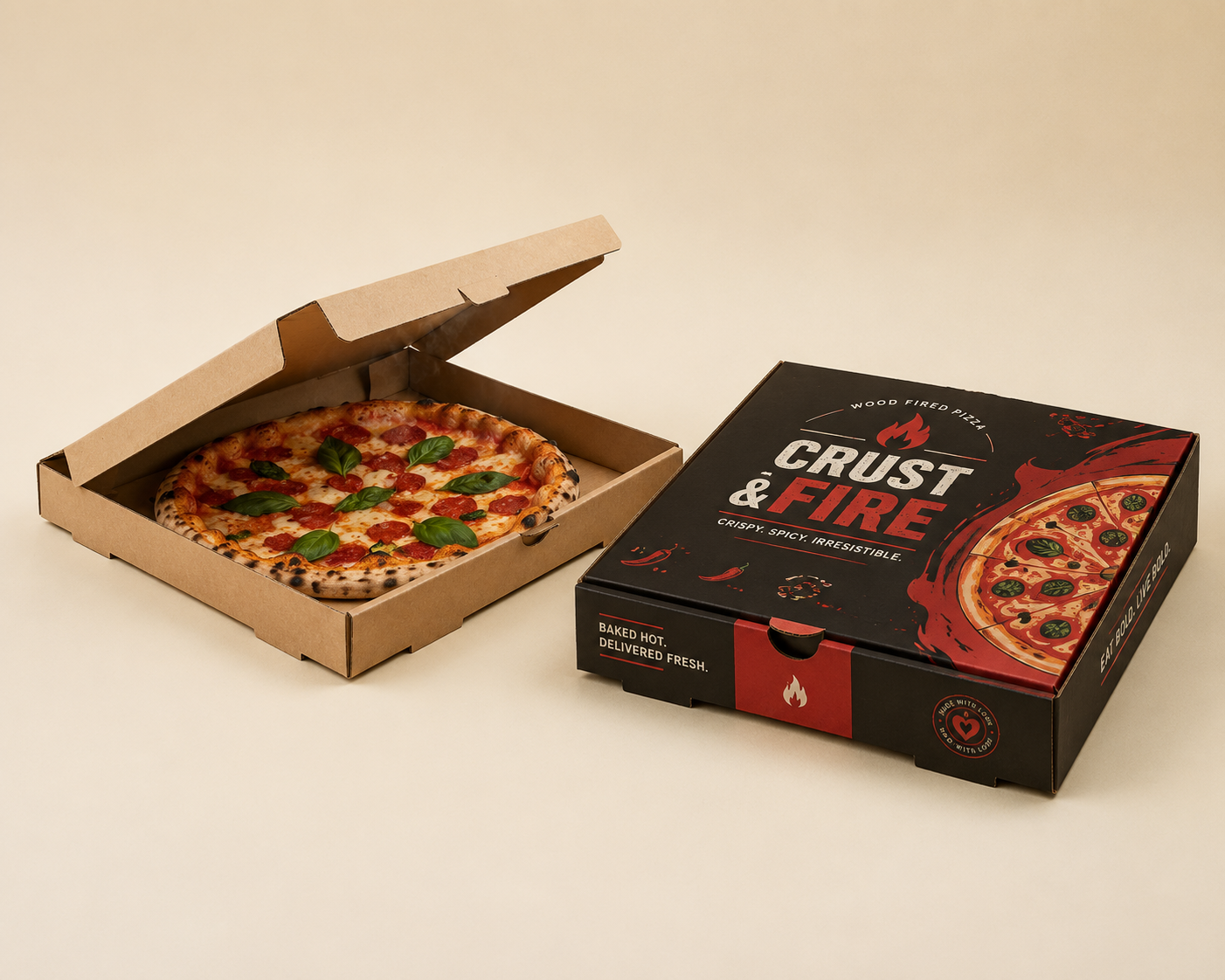 Custom pizza packaging box manufacturer UAE