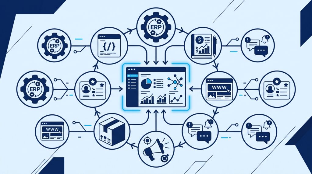 ERP software solutions UAE connecting finance, inventory, and operations